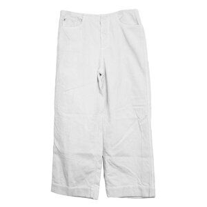 AG Adriano Goldschmied Cream Wide-Leg Corduroy Pants Size 27 Womens 100% Cotton